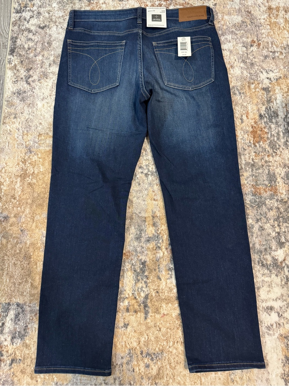 Calvin Klein Jeans Men’s Dark Blue Straight Fit Jeans